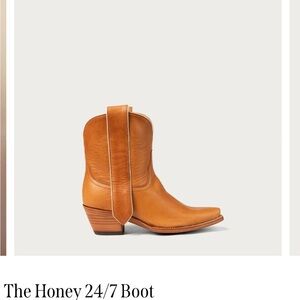 The Honey 24/7 Boot - Honey Leather Ankle Bootie